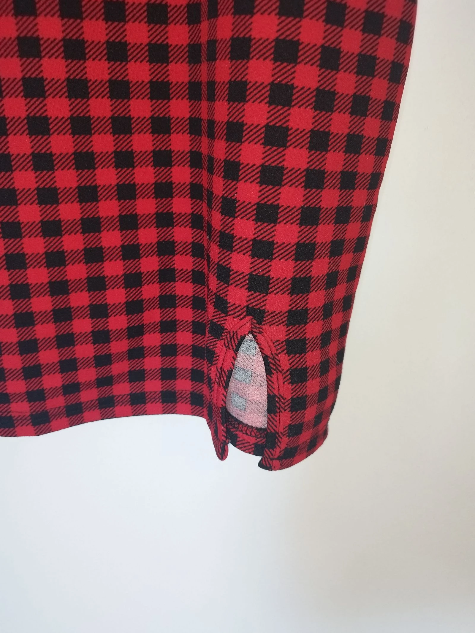 Vestido vermelho tartan preto vermelho tamanho 34 36 – photo 2